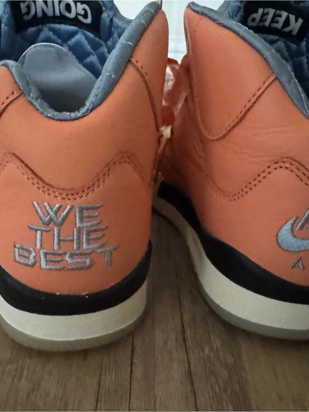 Jordan Kids' High-Top Sneakers in Coral and Silver